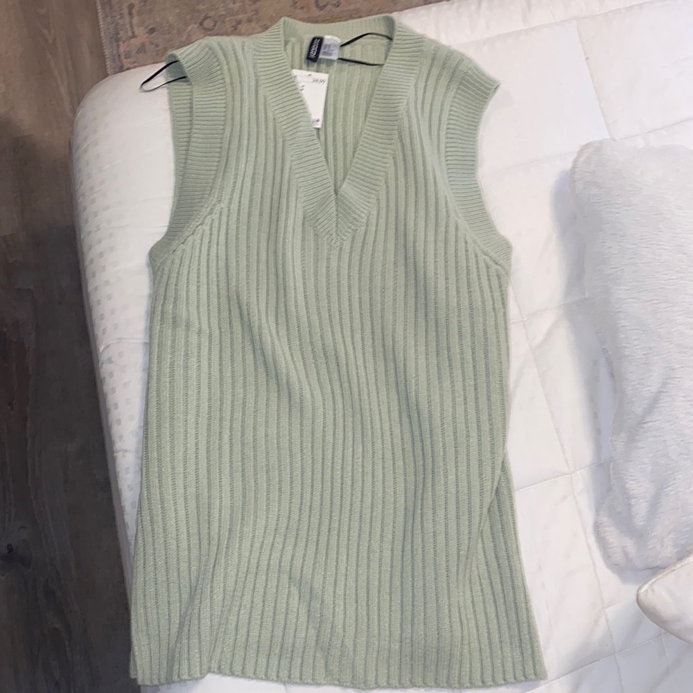 Green knit sweater dress